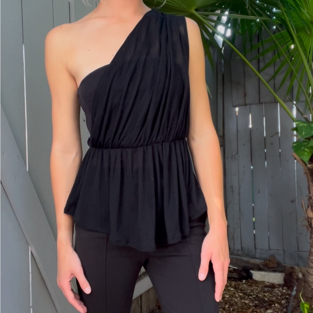 Free People One shoulder flowy top